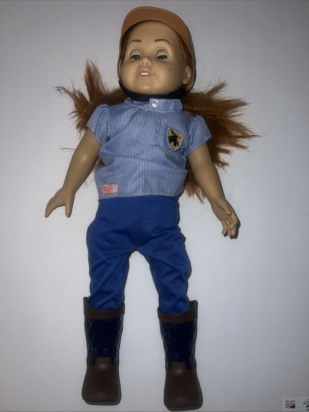 Journey Girl 18" Doll Equestrian Outfit Green Hazel Eyes Auburn Brown Hair